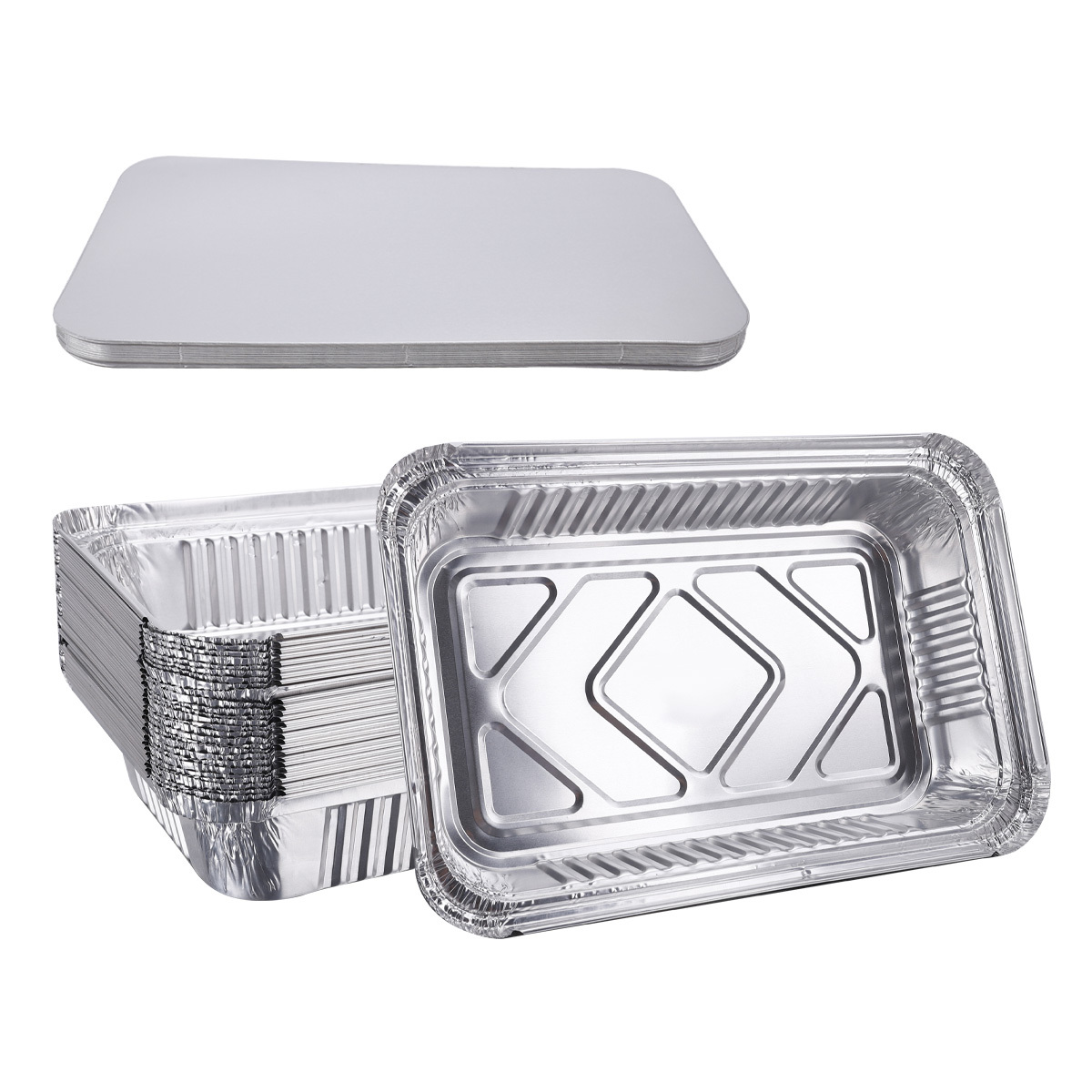 20pcs Aluminum Pans With Clear Lids, Aluminum Foil Pans - Portable Food  Containers, Recyclable Aluminum Foil, Firm Seal, Fresh & Spill Proof - 10 X