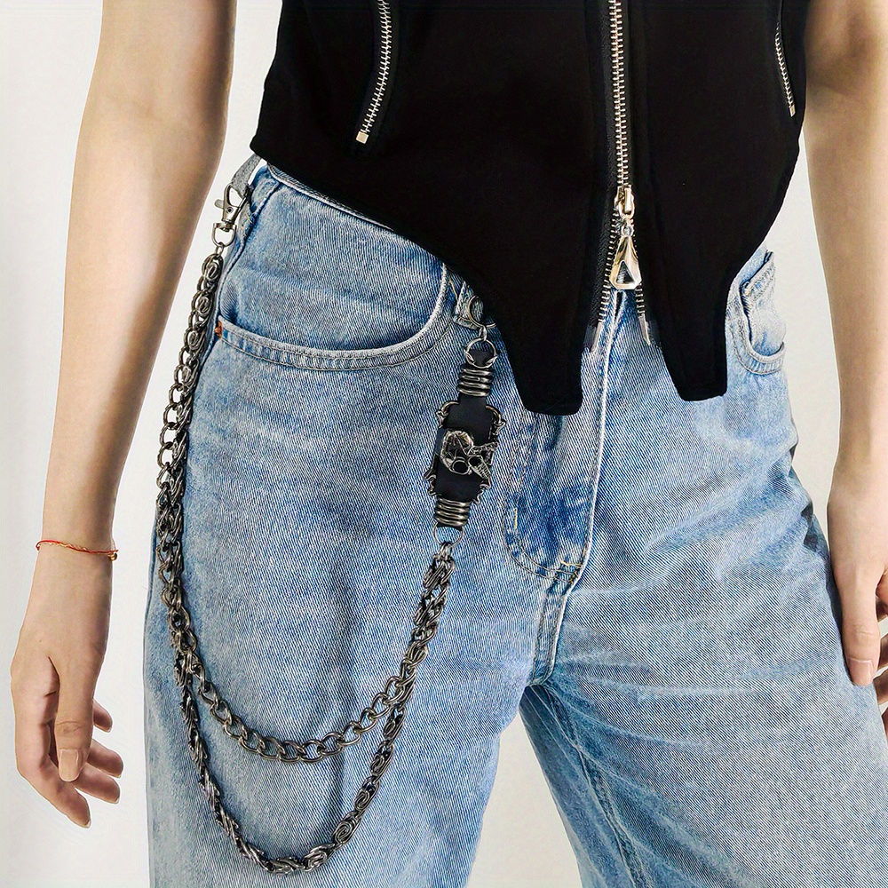 4 Pieces Jeans Chains Hop Pants Chain with Lobster Claw Clasps Metal Wallet  Chain for Keys, Wallet, Jeans Pants Handbag
