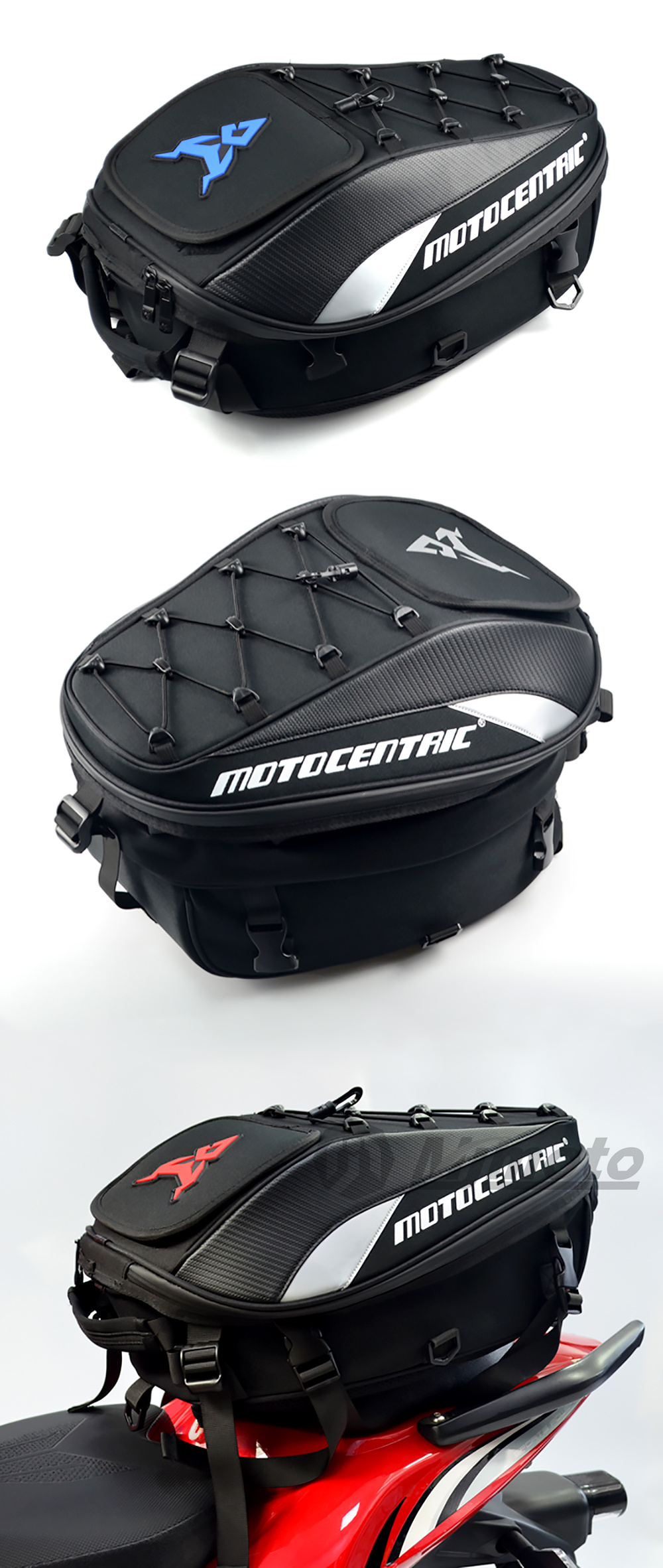 Motocentrique 11-MC-0113 Sac de siège arrière de la moto d