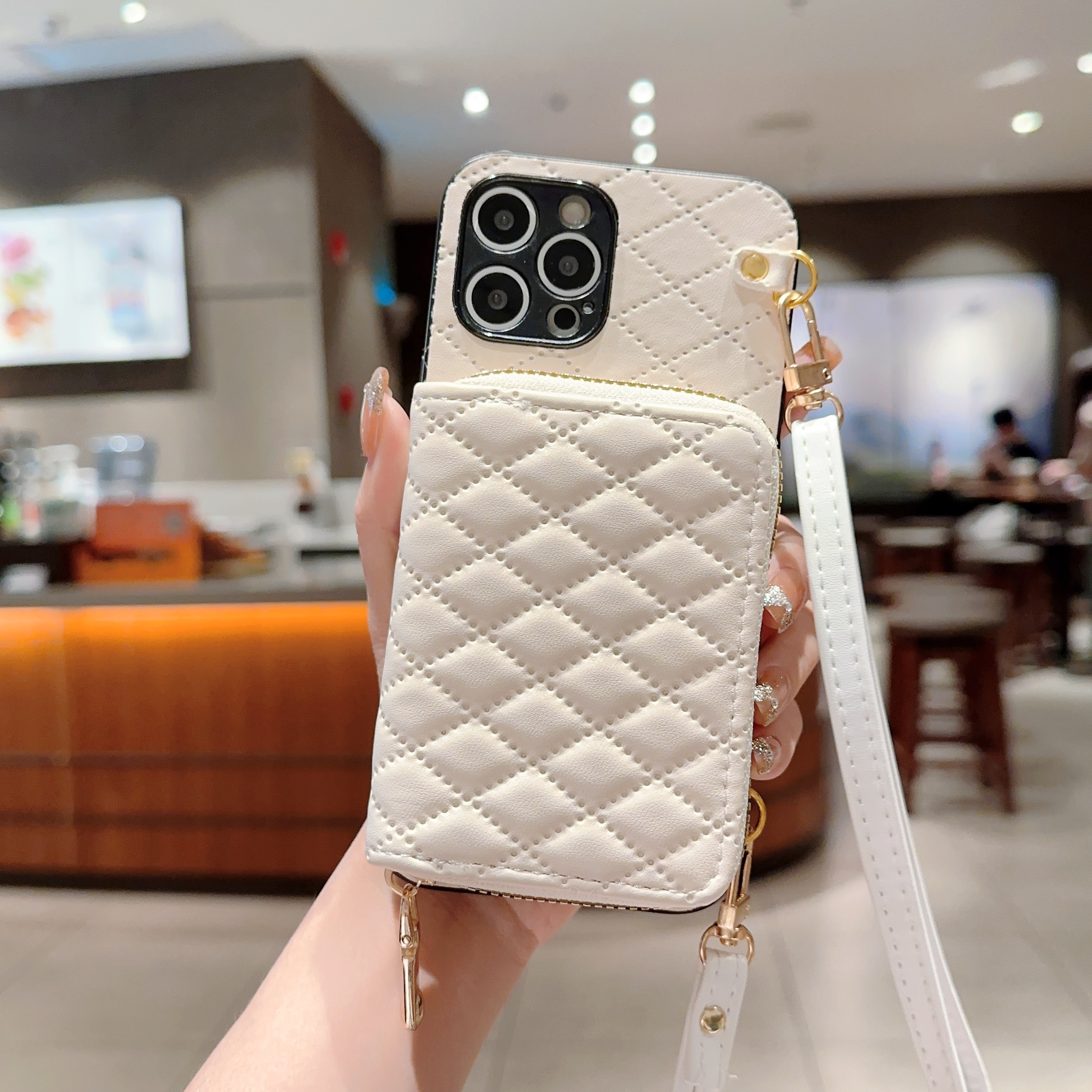 Crossbody Pu Artificial Leather Phone Case For Iphone 15 14 13 12