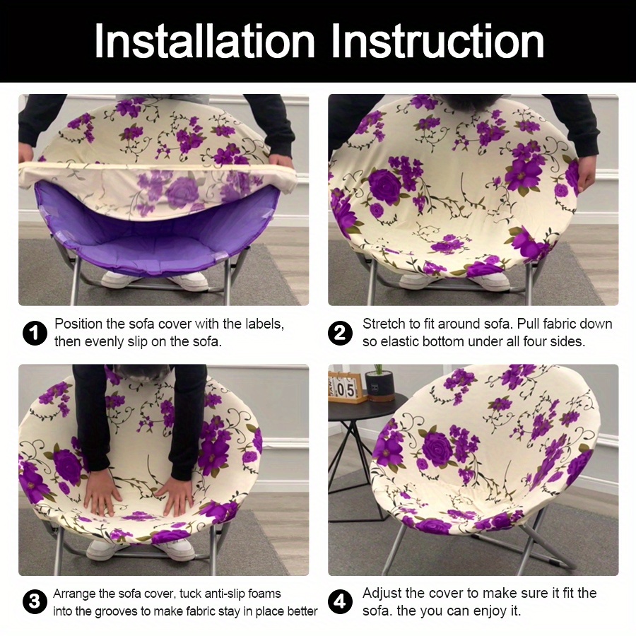 Moon Chair Cover High Stretch Moon Chair Slipcover Chair Temu