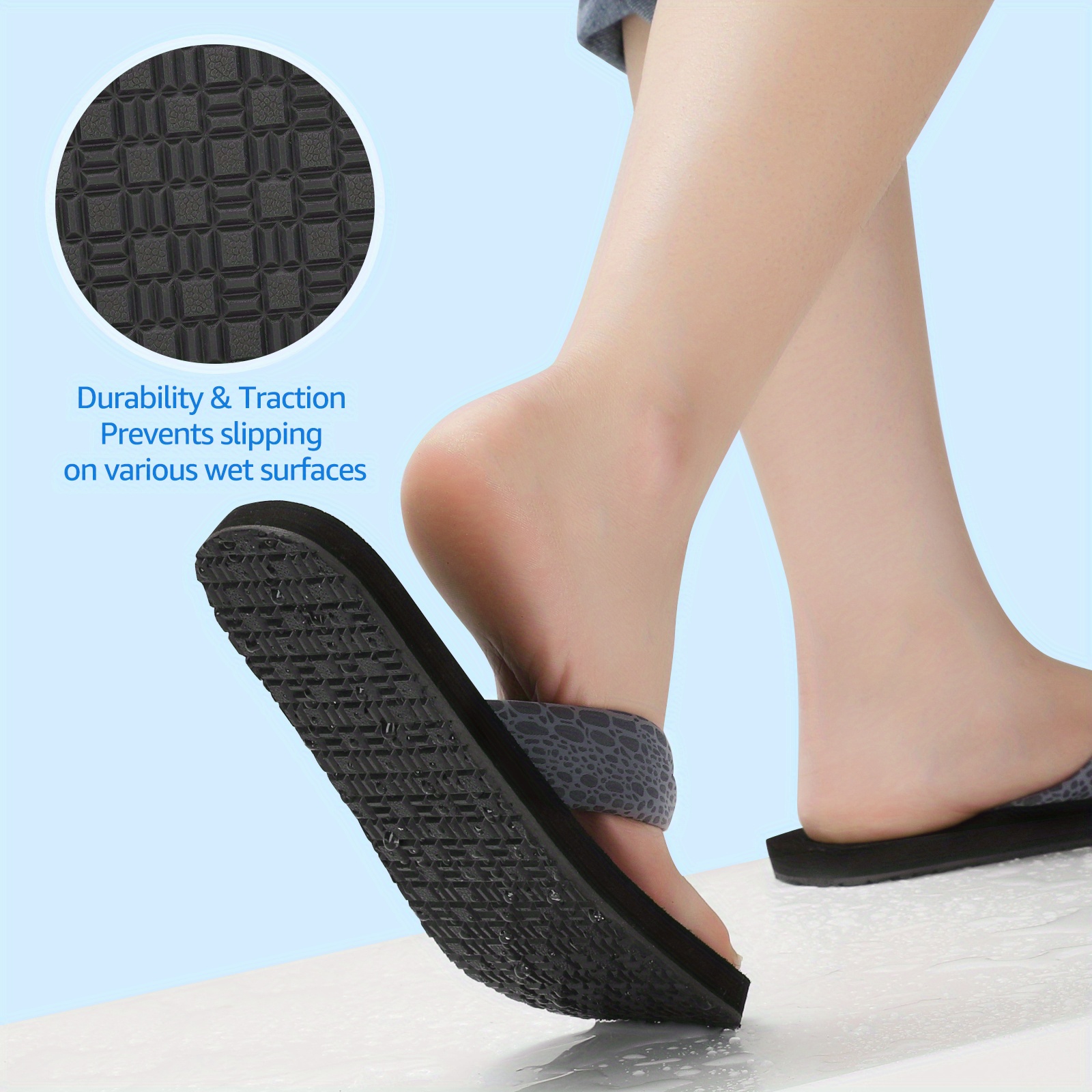 Stq Arch Support Flip Flops Comfortable Yoga Mat Sandals - Temu Canada