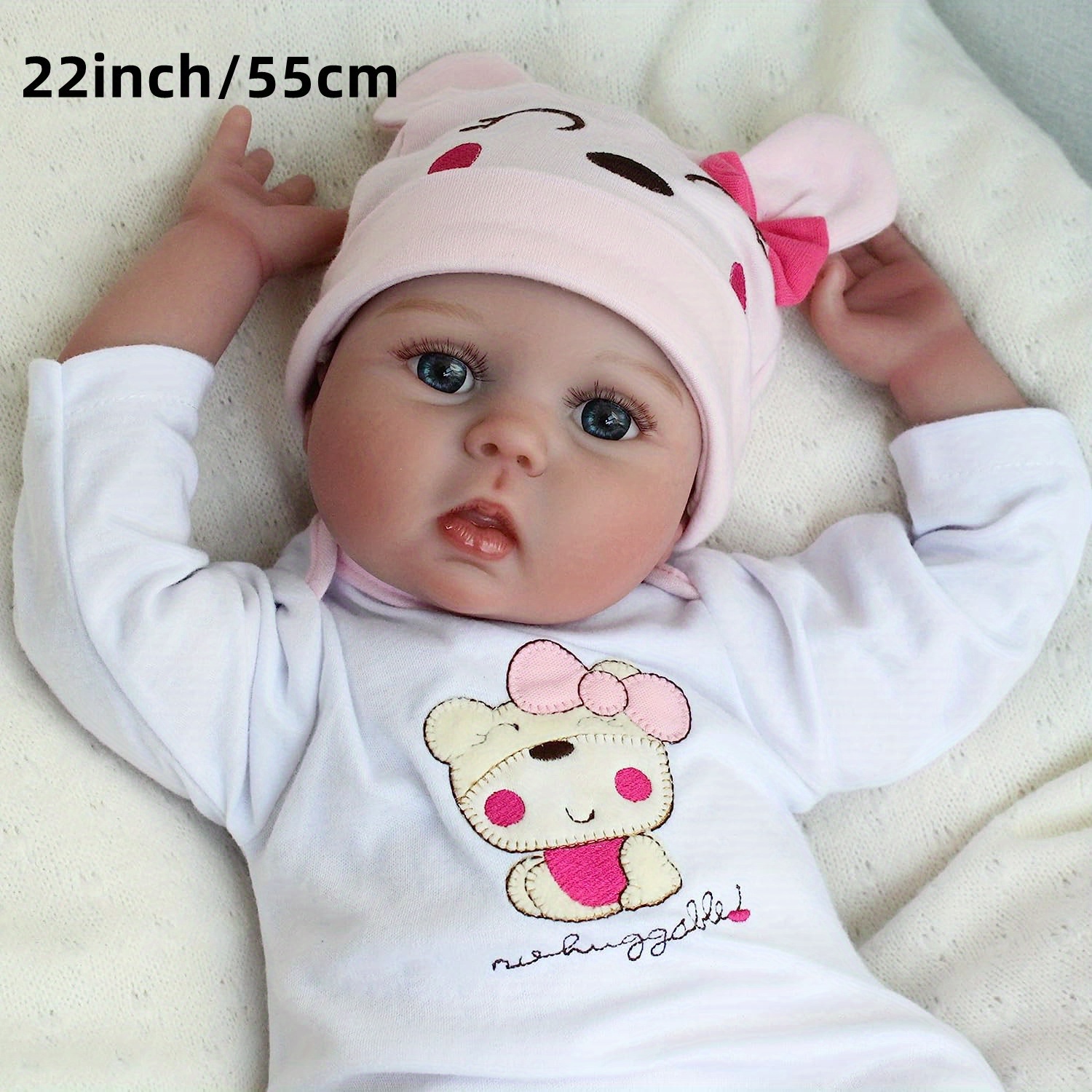 22 Reborn Baby Dolls Lifelike Toddler Boy Silicone Vinyl Newborn Doll Xmas  Gift