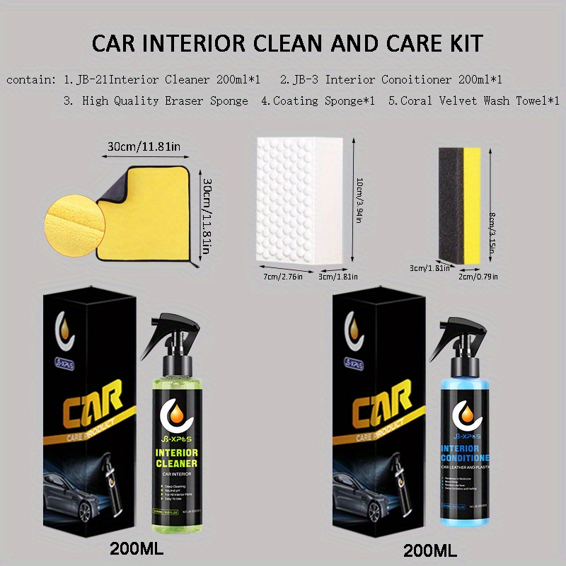Automotive Interior Cleaner 500ml Car Cleaning Kit Interior Car  Refurbishment Cleaning Agent For Cars Trucks SUVs Jeeps - AliExpress