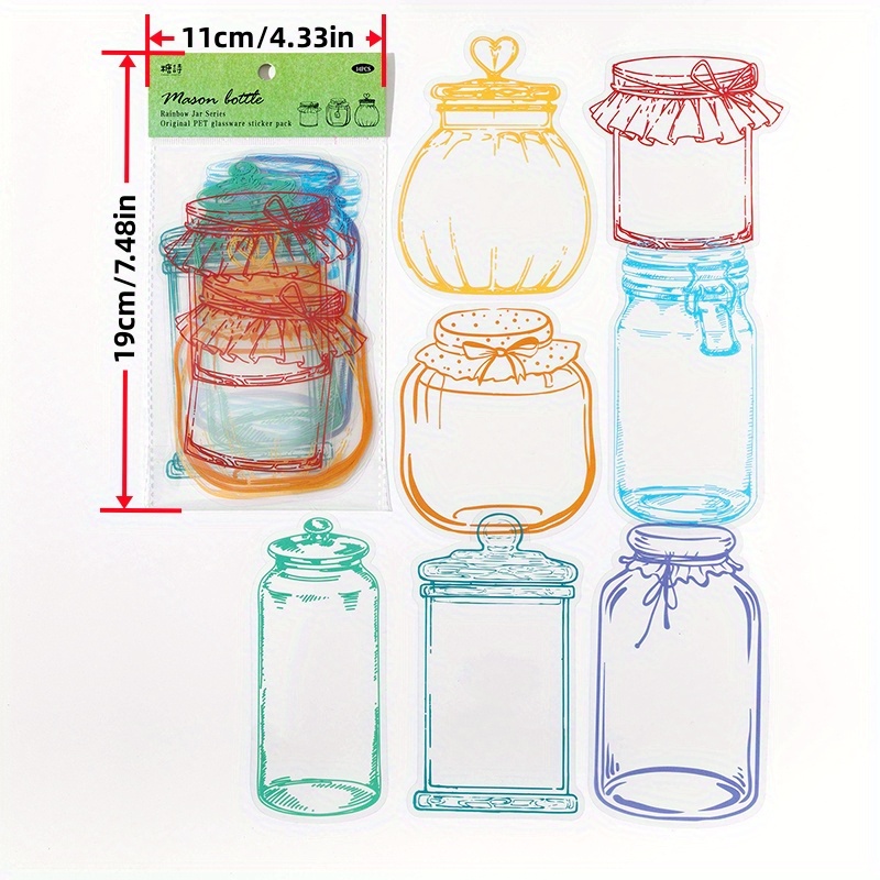 Rainbow Jar Material Stickers Series Pet Korean Deco Package - Temu