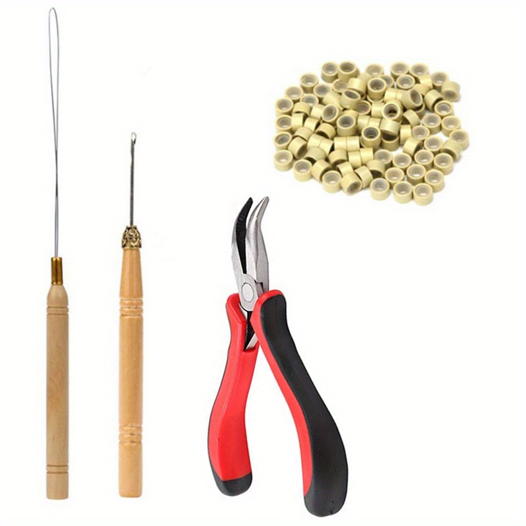Hair Extensions Beading Tools Microlink Beads Styling Pliers
