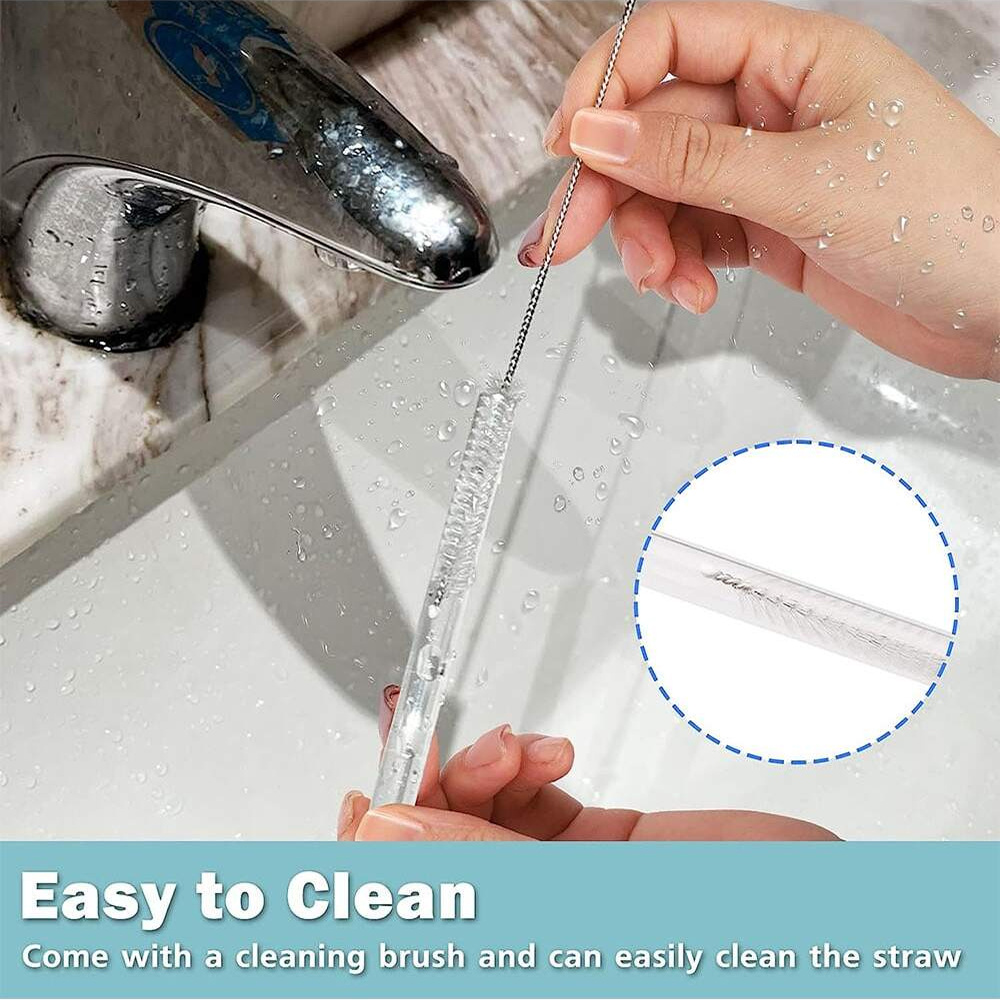 Reusable Replacement Straw For Stanley And Tumbler - Durable Clear Plastic  Straw With Cleaning Brush - Temu