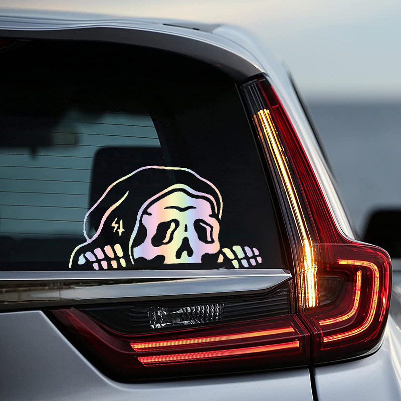 Peeking Skull Car Sticker Windshield Window Halloween Ghost - Temu Canada
