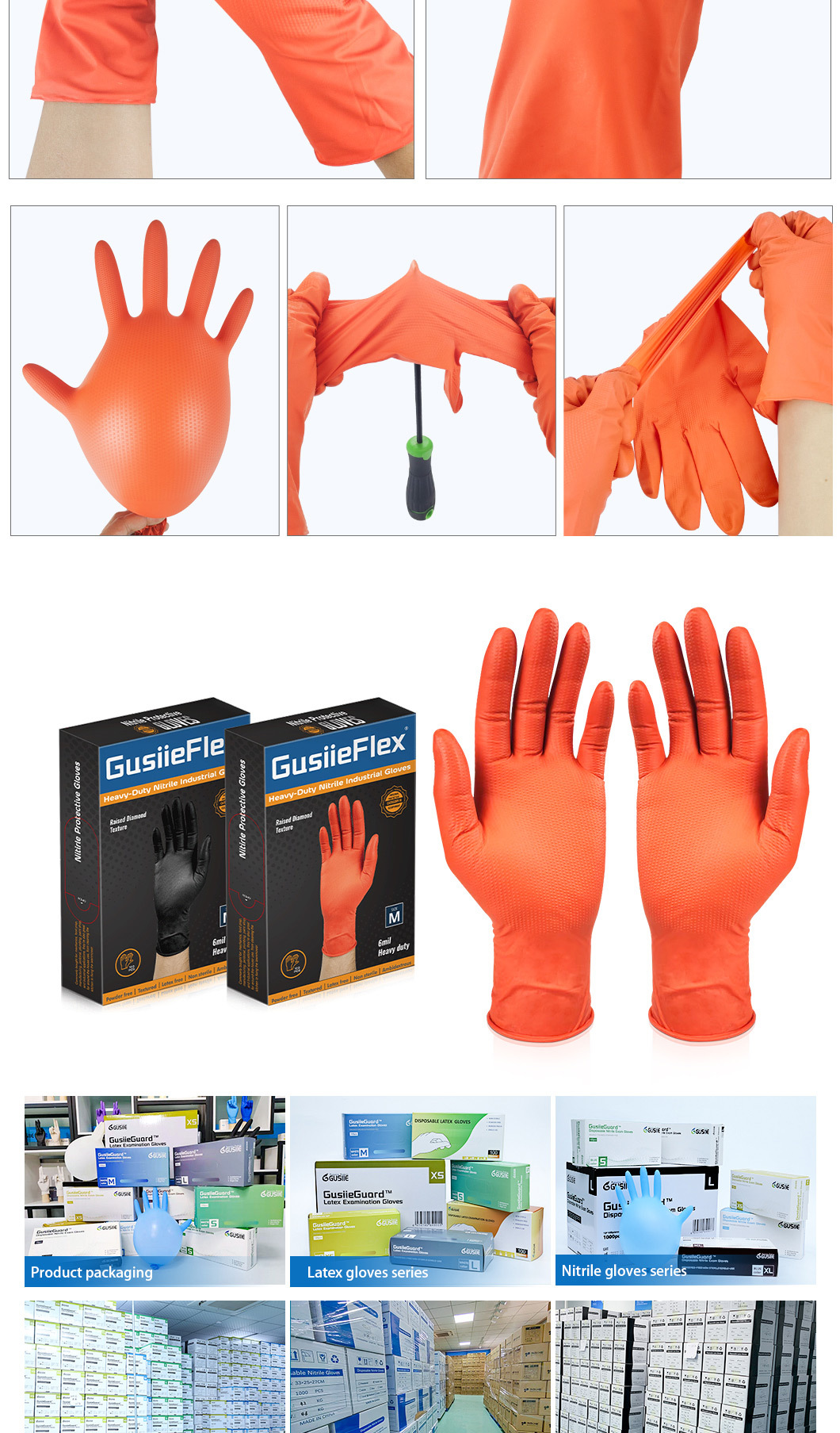 Diamond Pattern Nitrile Gloves Industrial Waterproof Oil - Temu