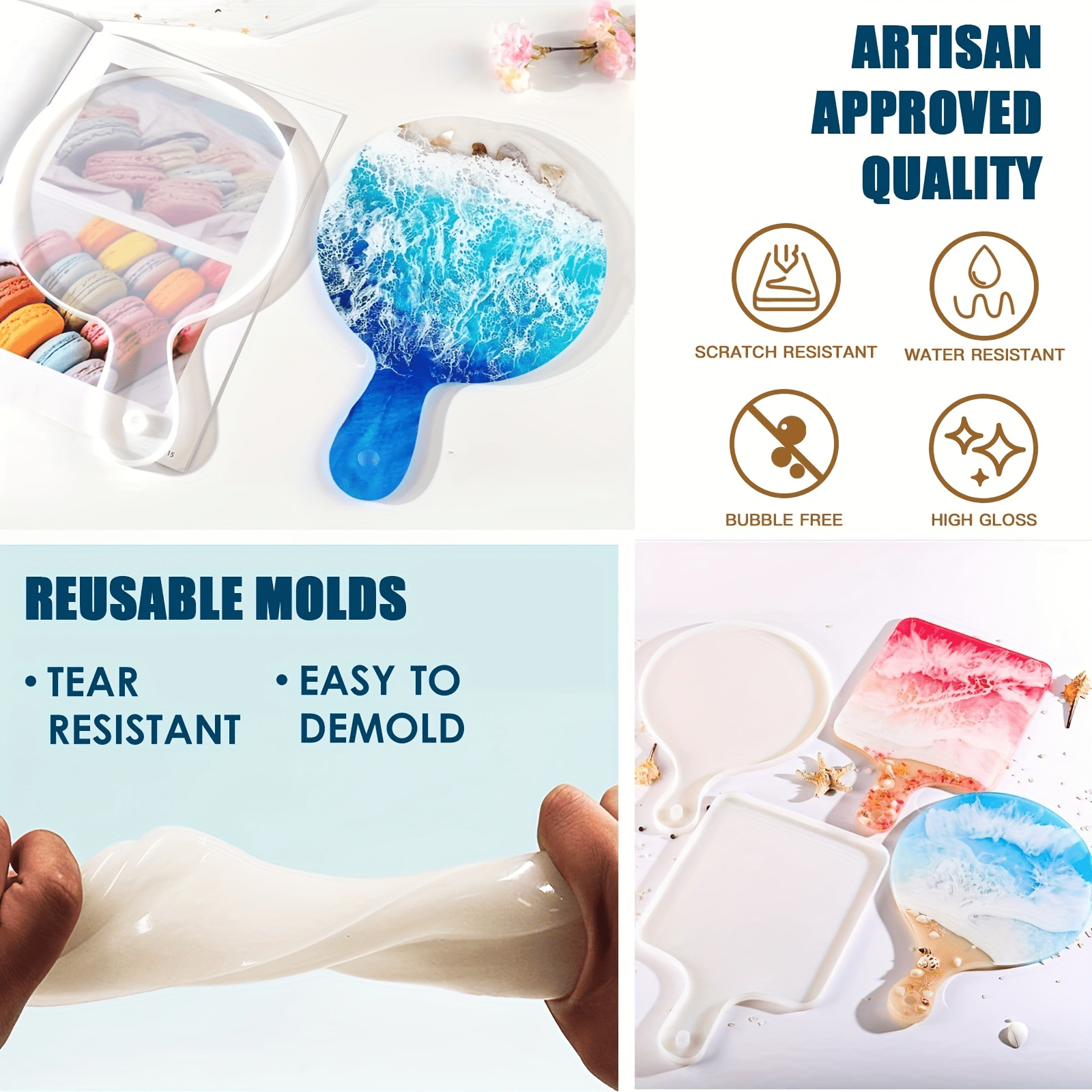 Diy Clear Epoxy Resin Kit Crystal Clear Hard Casting Resin - Temu