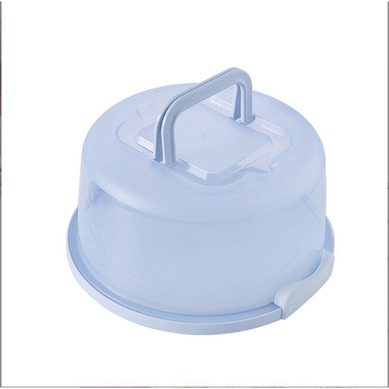 Round Cake Carrier Handheld Plastic Pastry Storage Holder Dessert Container  Cover Case Birthday Wed