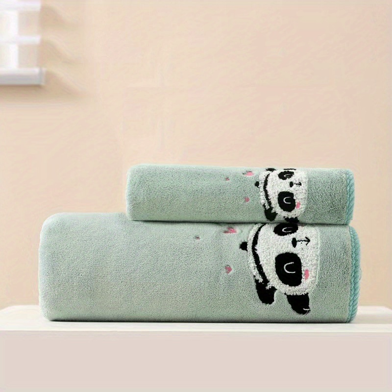 1pc Panda Embroidered Small Hand Towel