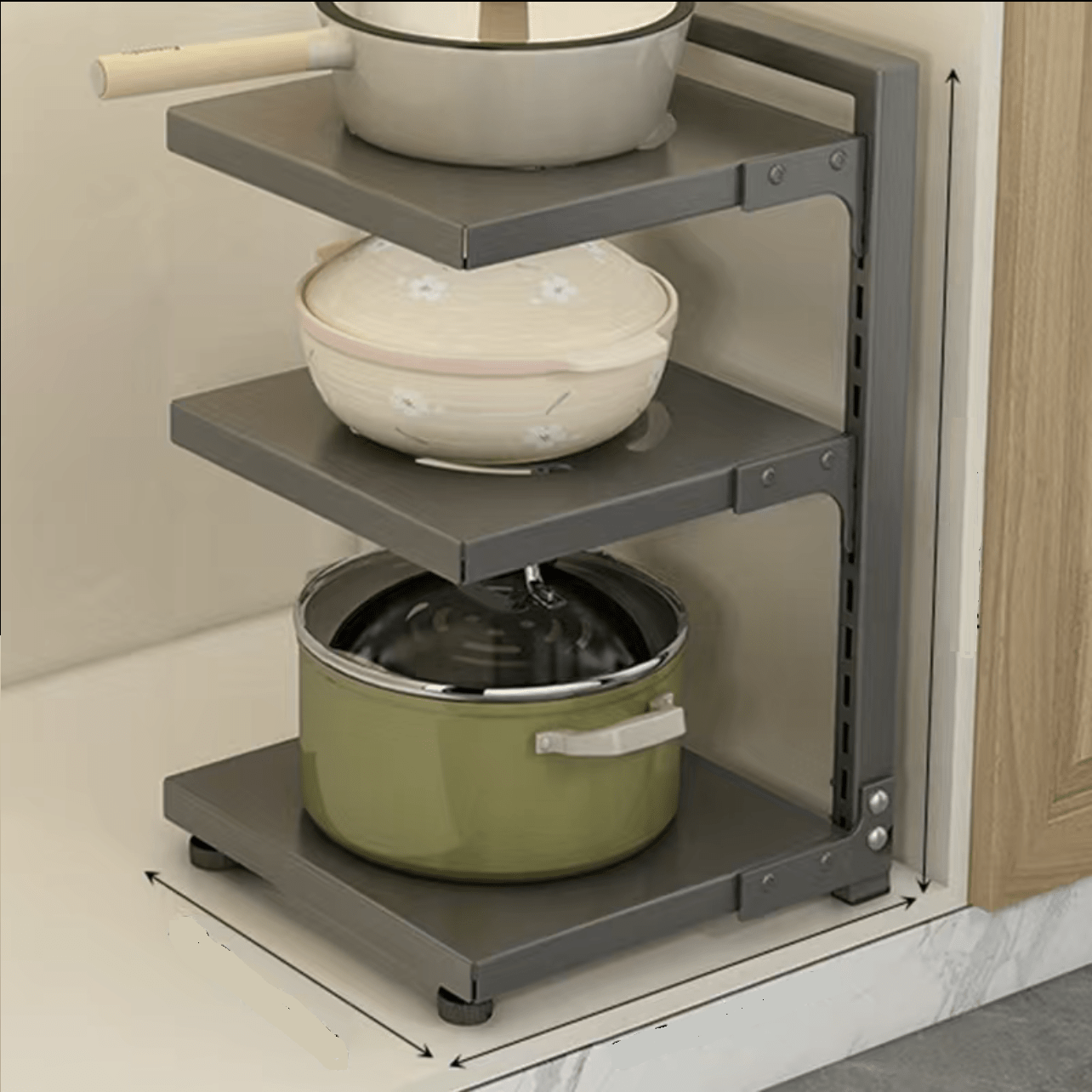 Multi layer Kitchen Storage Hook Shelf Under Cabinet Pots - Temu