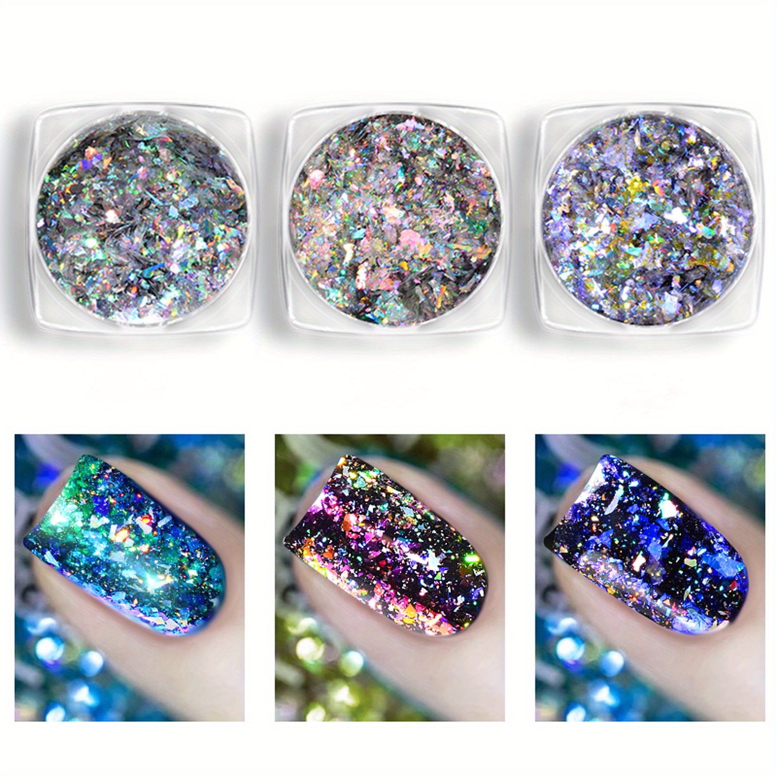 Glitter Aluminum Foil Chrome Nail Flakes – Jamkbeauty