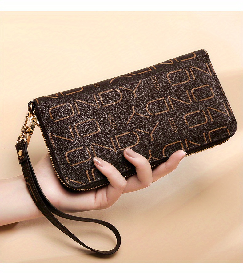 Classic Geometric Pattern Long Wallet, Large Capacity Zipper Around Coin  Purse, Elegant Clutch Purse - Temu United Arab Emirates