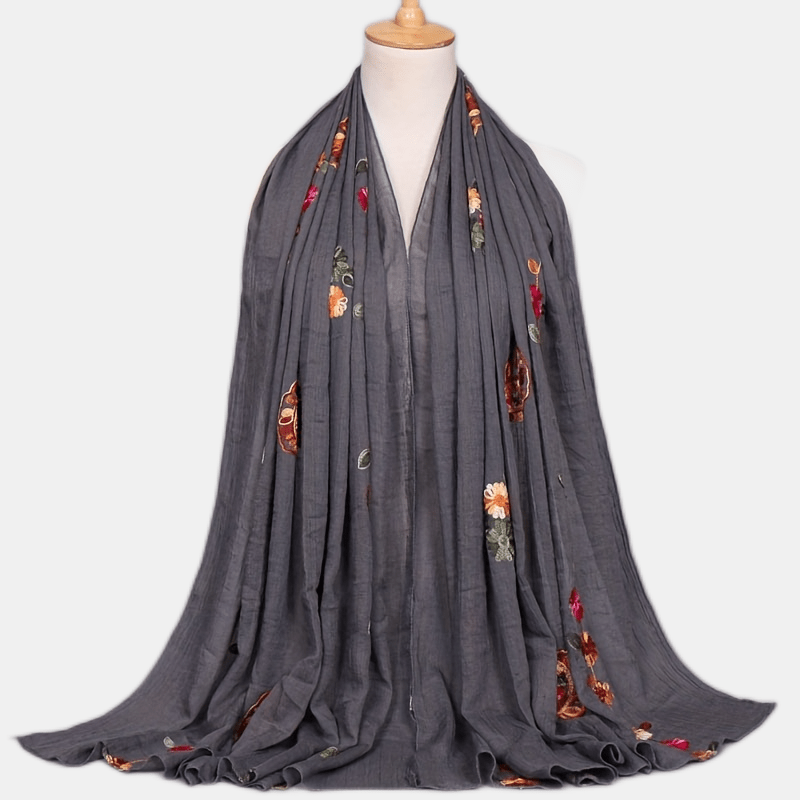 StyleBREAKER Modeschal, (1-St), Schal Mit Blumen Muster Und Spitze
