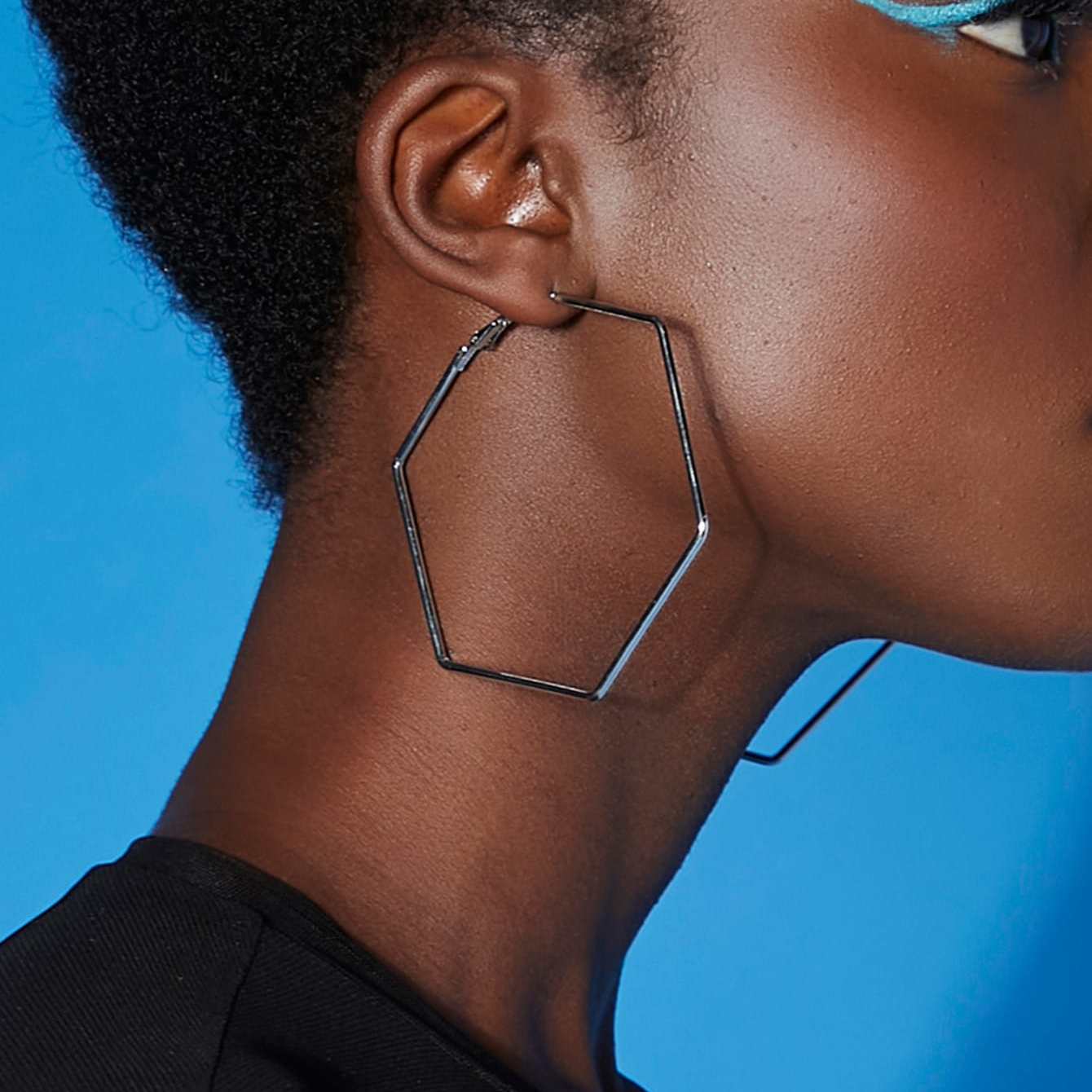 Image of A Pair Of Geometric Metal Fashion Minimalist Personality Earrings