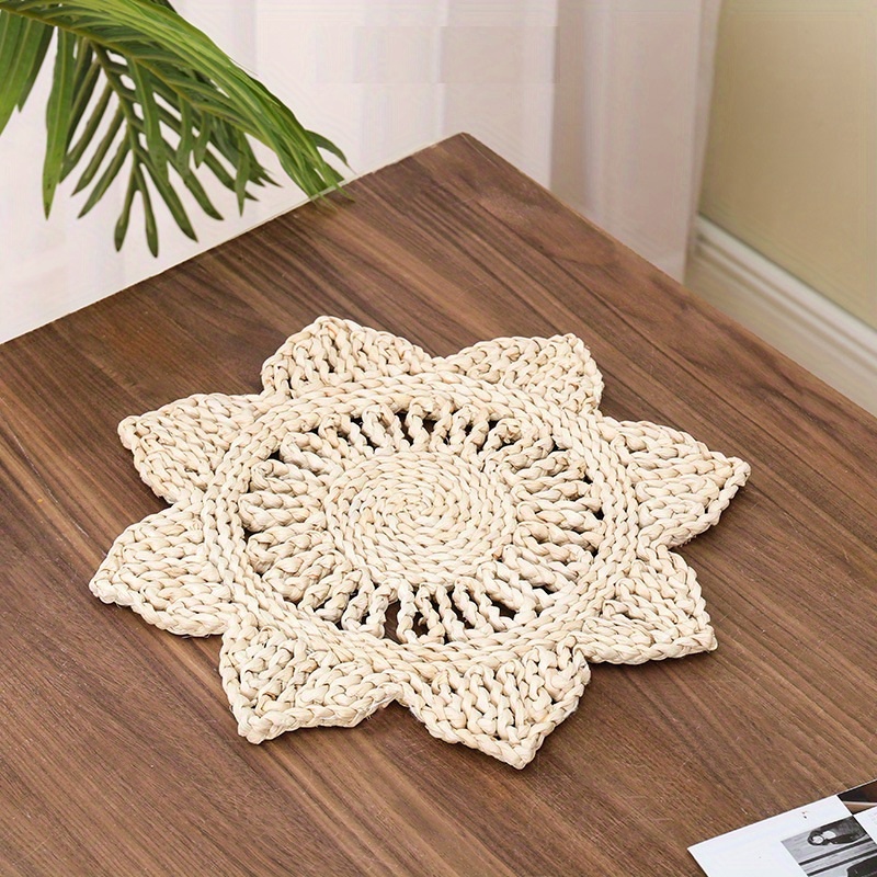 Bamboo Placemats Handwoven Hexagonal Table Pads Natural - Temu