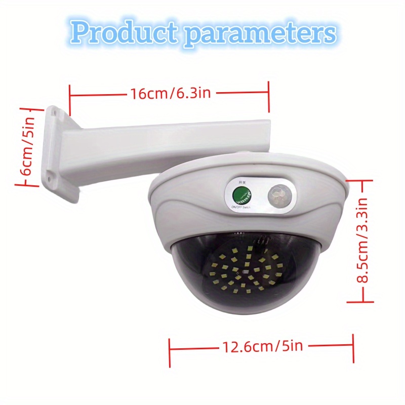 Solar Dummy Security Camera Motion Sensor Outdoor Lights Temu