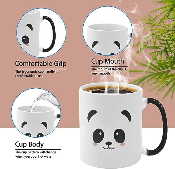Color Changing Coffee Mug, Cool Coffee & Tea Magic Heat Sensitive Cup  Battery Charging Design Drinkware Ceramic Mugs Cute Birthday Christmas Gift  Idea For Mom Dad Women & Men - Temu