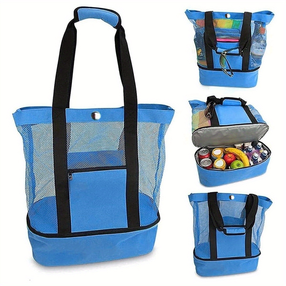 Beach bag with 2025 insulated compartment