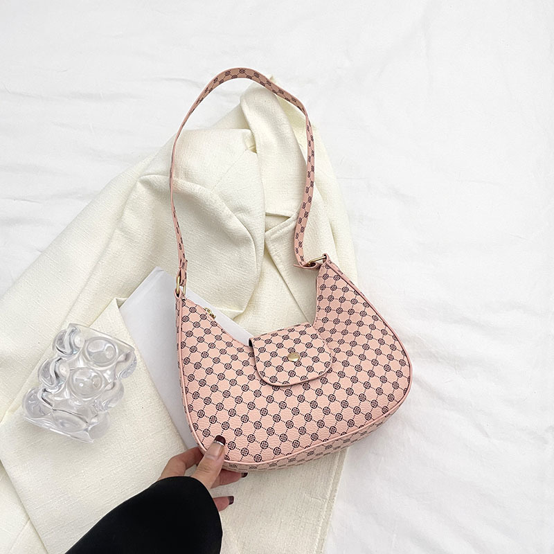 Vintage Crescent Bag For Women, Polka Dot Print Shoulder Bag, Trendy  Underarm Purse For Every Day - Temu