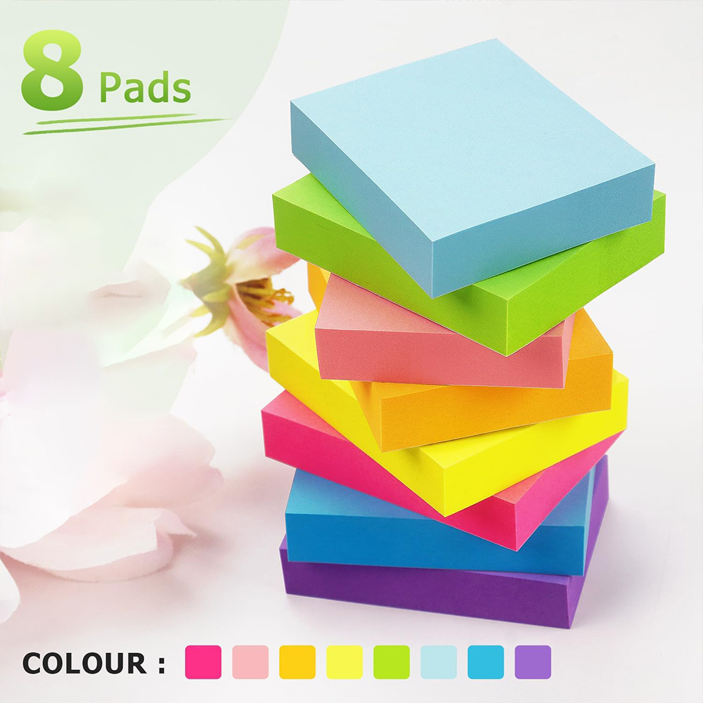 Post It Notes, Small Post It Notes, 1.5x2 Inches Pack Light Colors Macaroon  24