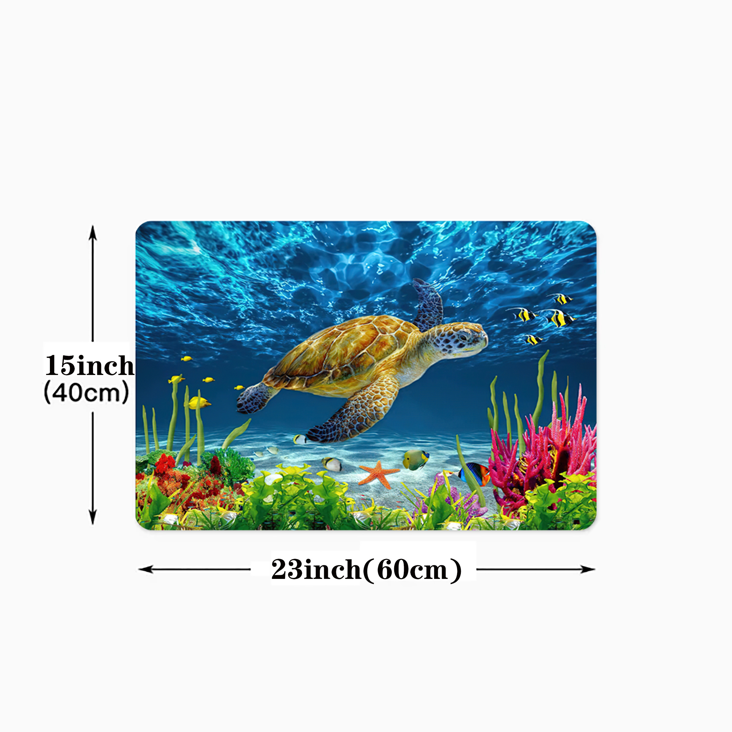 Coastal Langer Läufer 60x180 Cm – Meeresschildkröten & Seesterne Design, Rutschfester Bodenteppich, Waschbar Für Flur & Schlafzimmer