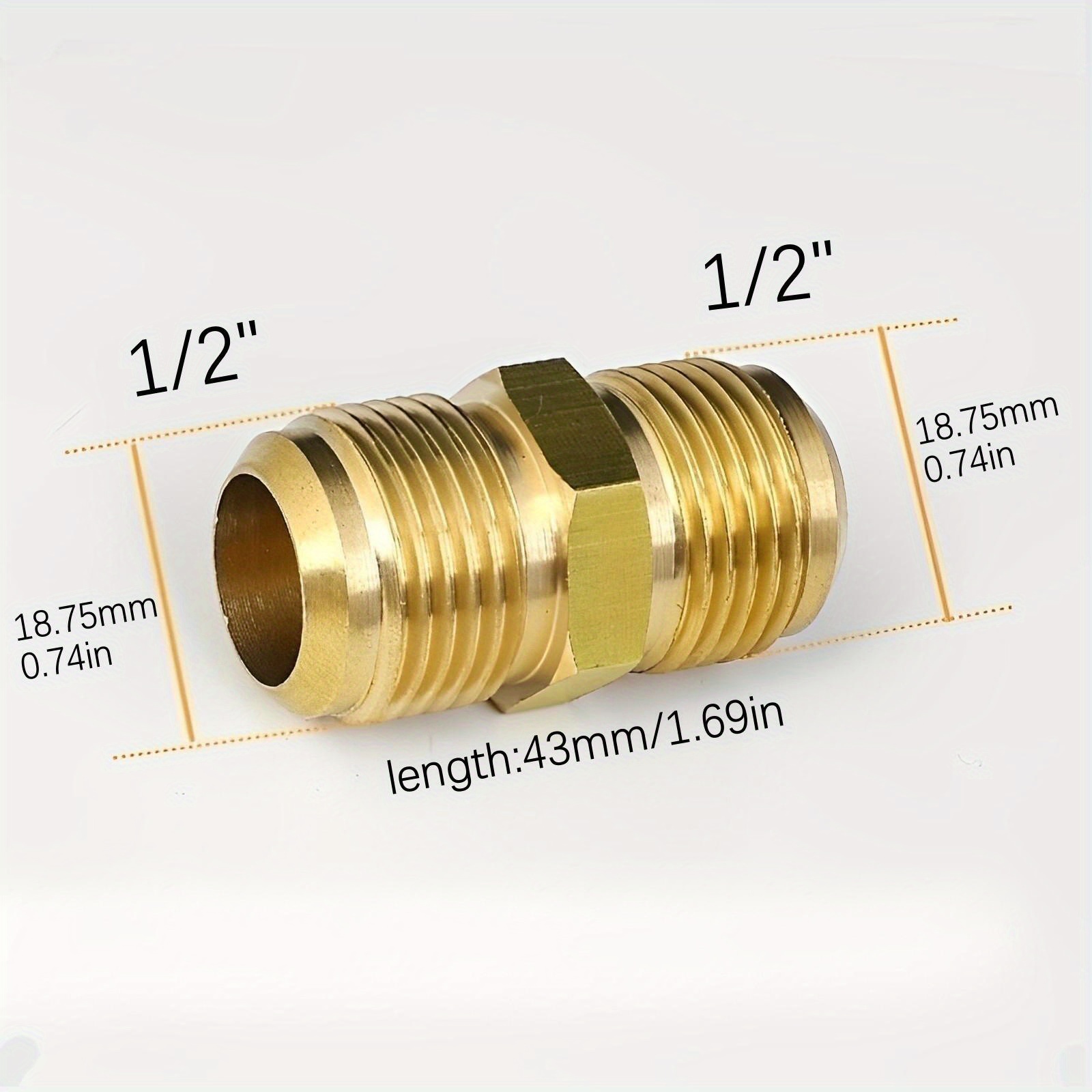 1pc Air Conditioning Copper Tube Female Male Flare Thread Tube Adapter 1 4 3  8 1 2 5 8 3 4 Reducer Joint Brass Pipe Fitting Air Conditioner Parts, Check Out Today's Deals Now