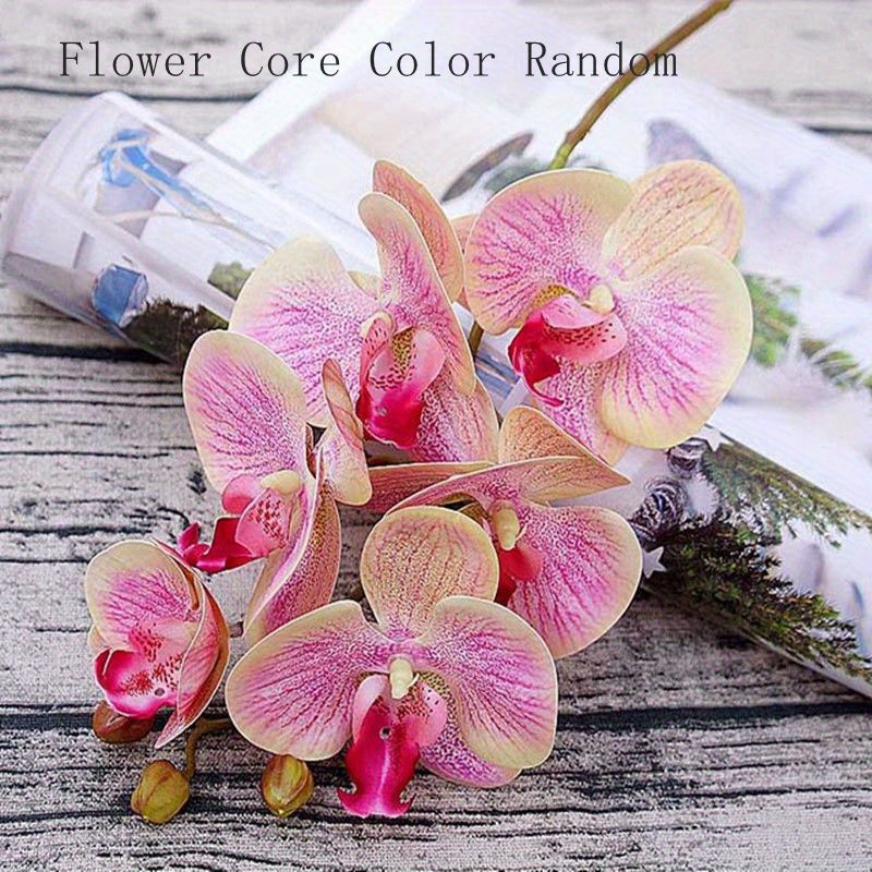 8 Heads Butterfly Orchid Silk Flower Bouquet Phalaenopsis Wedding Party  Decor