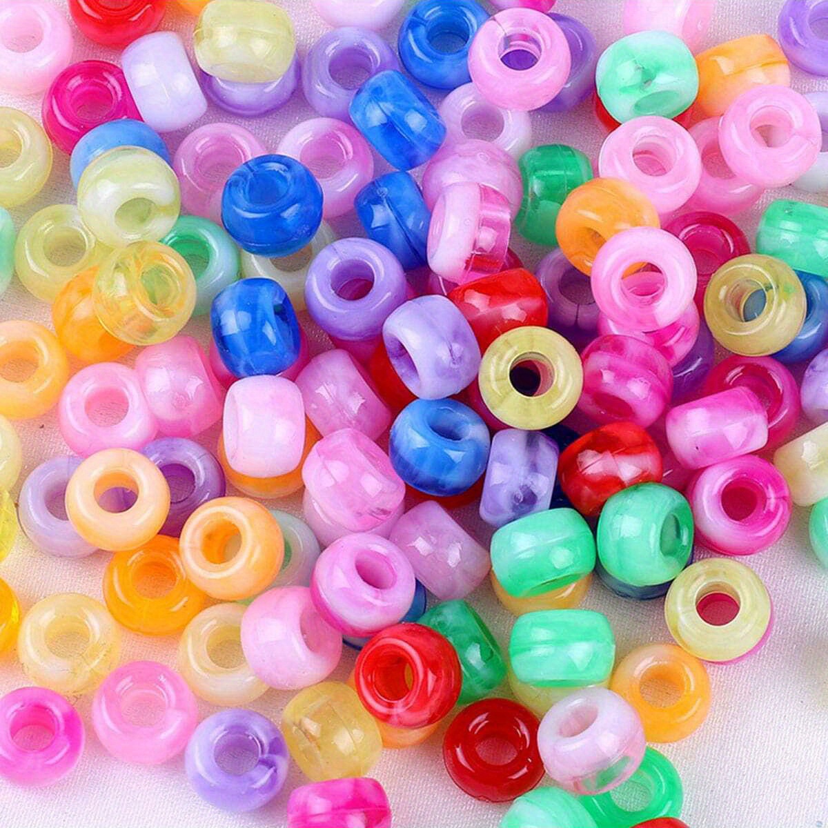 Acrylic Colorful Pony Beads Arts Crafts Accessories For - Temu