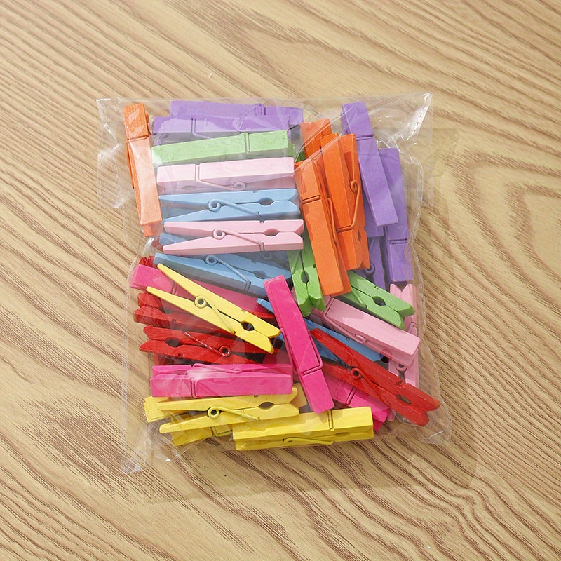 Color Wooden Crafts Clothes Pins Colorful Clothespins Tiny - Temu