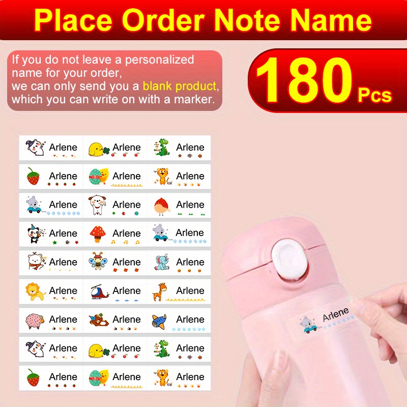Personalized Waterproof Name Sticker Transparent Label Office School Stationery