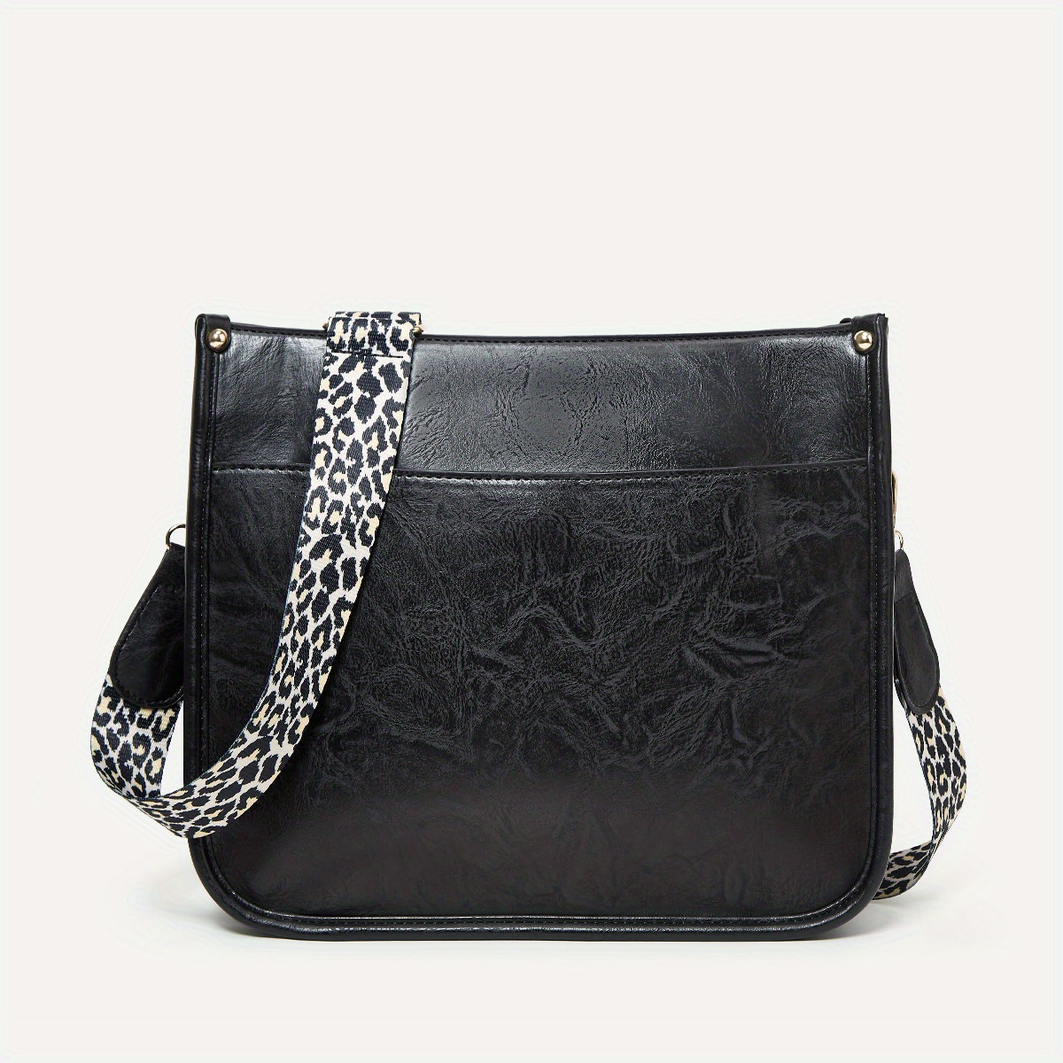Leopard Strap Crossbody Bag Vintage Bucket Shoulder Bag Temu