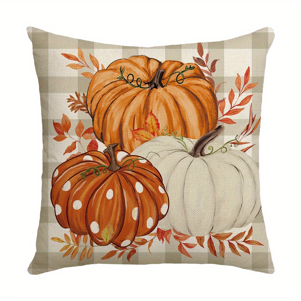 Fall Pillow Covers Pumpkin Maple Leaves Cushion Case Pumpkin Spice Hello  Pumpkin Throw Pillow Case Farmhouse Decorative Cushion Cover For Harvest  Thanksgiving, - Temu