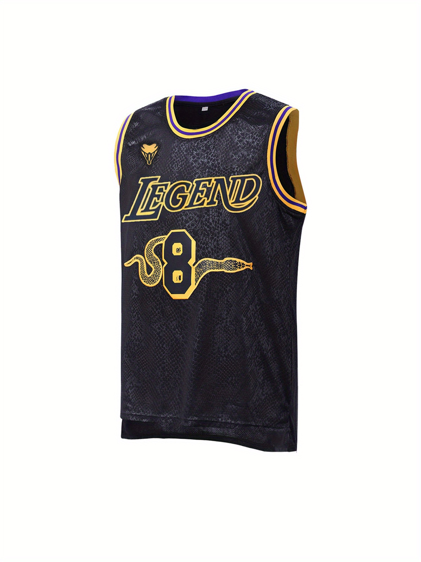 The Movement Fully Embroidered Black & Gold Basketball Jersey 3XL