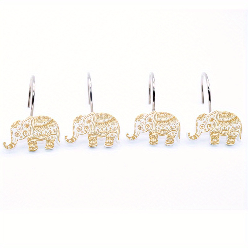 Elephant Shower Curtain Hooks Plastic Resin Material Anti - Temu Canada