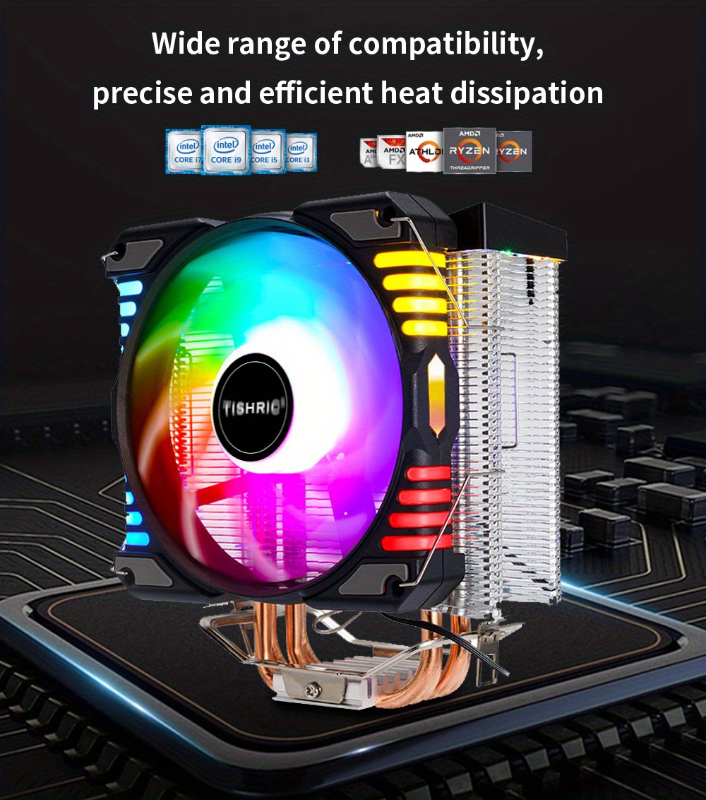 TISHRIC CPU Refroidisseur Ventilateur 122mm Refroidisseur - Temu