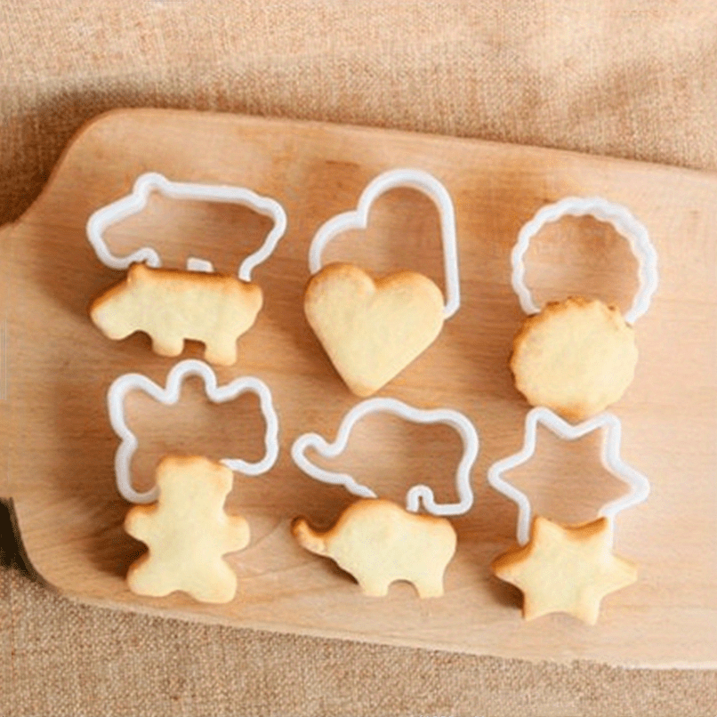 Cartoon Animals Cookie Cutters, Stainless Steel Pastry Cutter Set, Biscuit  Molds, Baking Tools, Kitchen Accessories - Temu
