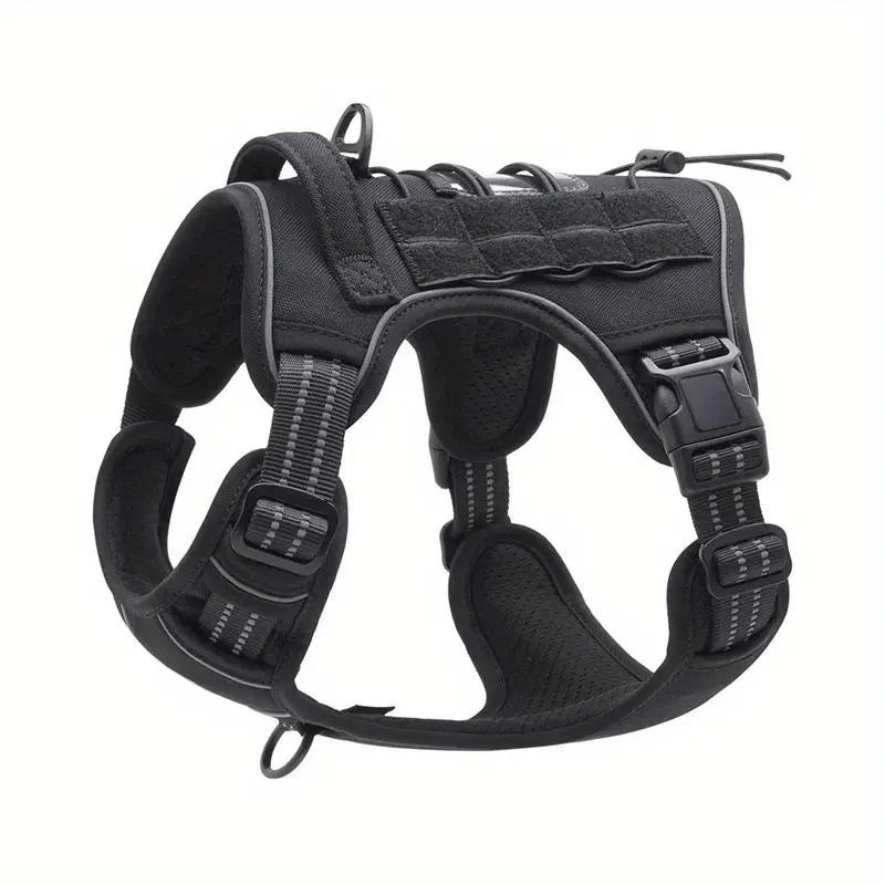 Tactical Harness For Large Dogs No Pull Adjustable Pet Harness