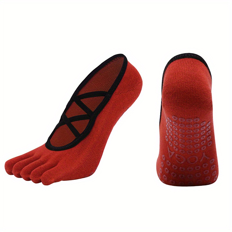 Double Cross Straps Half-fingered Yoga Socks-Mesa Socks