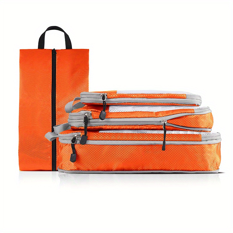 Bolsa de almacenamiento de compresión de viaje, bolsa de embalaje de  clasificación de ropa portátil, bolsa de lavado multiusos, traje de cuatro  piezas