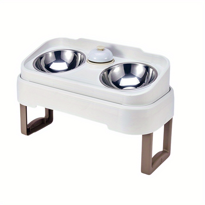 Elevated Wooden Dog Bowl Stand With 2 Stainless Steel Feeder Bowls,  Adjustable Dog Feeder Stand With Food And Water Bowls For Neck Protection -  Temu United Kingdom