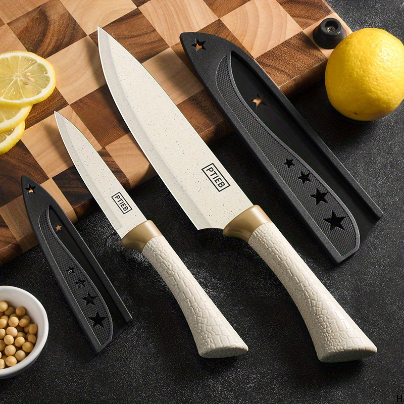 Household Fruit Knife With Knife Cover Portable Small Knife - Temu