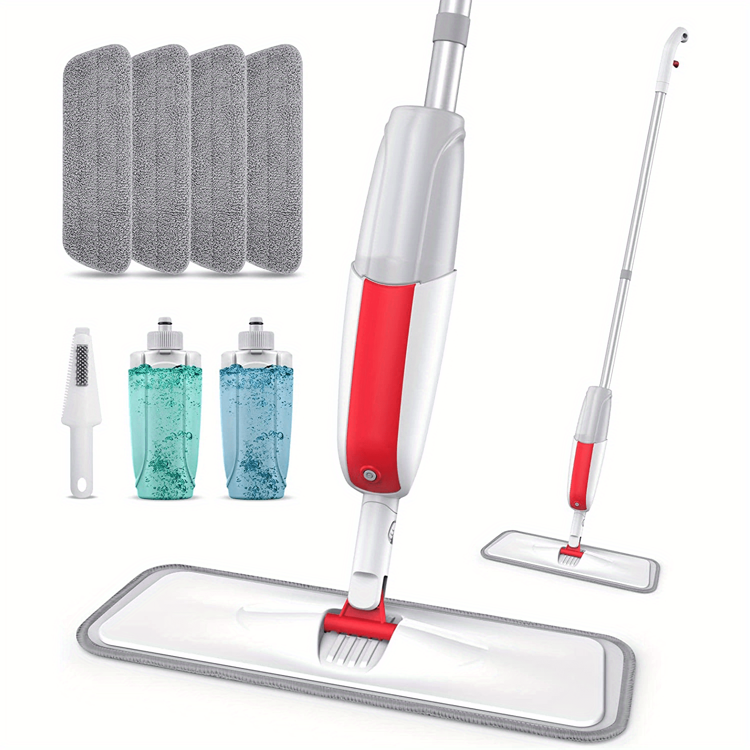 Spray Mop for Floor Cleaning - Microfiber Wet Floor Mop with 3 Washable  Pads and Refillable Bottle, Flat Mop with Sprayer for Kitchen Wood Hardwood