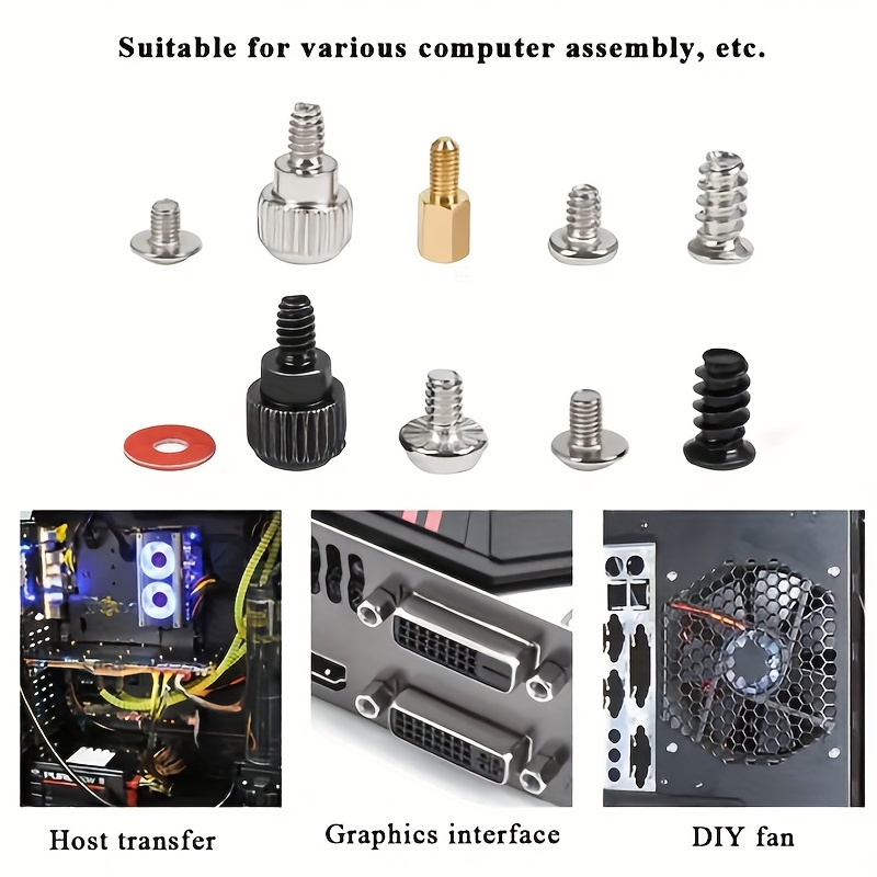 Computer Mainframe Chassis Motherboard Fan Screw Kit Repair Temu