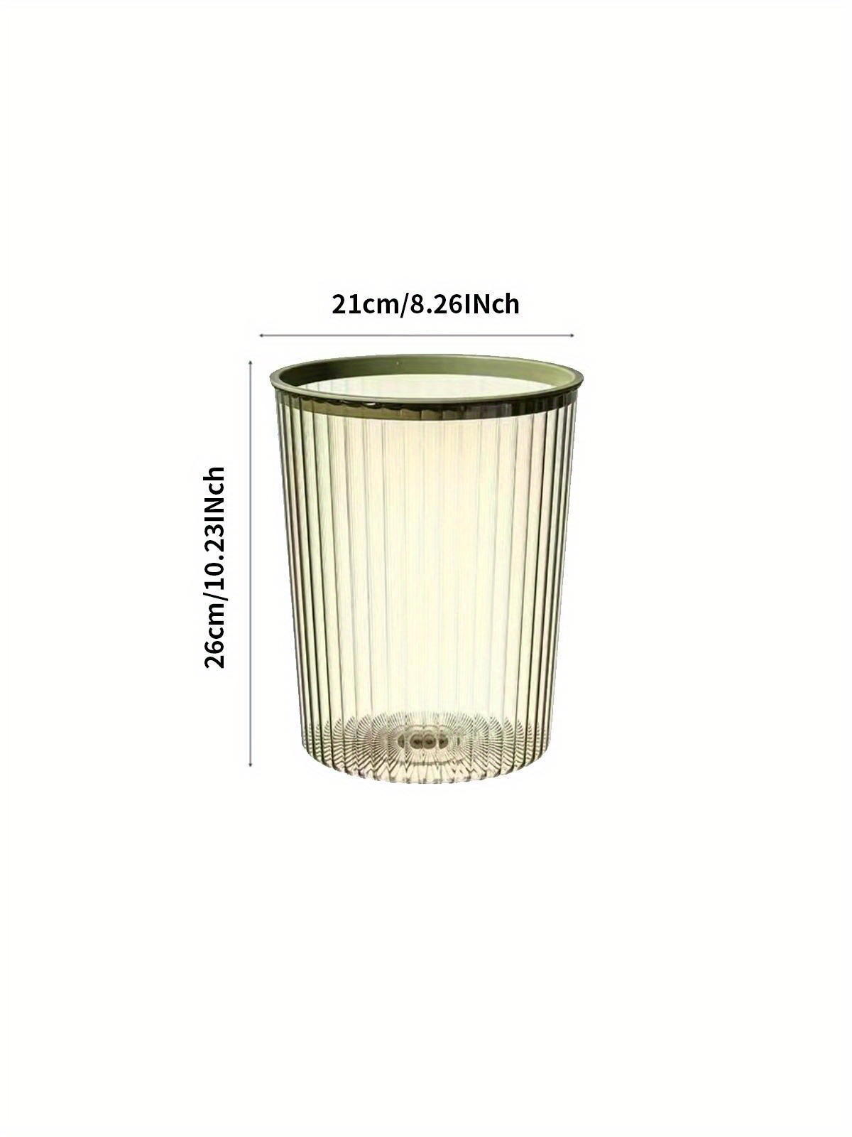 Plastic Lidless Trash Can, Medium Garbage Can With Pressure Ring, Kitchen  Bathroom Bedroom Living Room Dorm Office Toilet Garbage Can - Temu