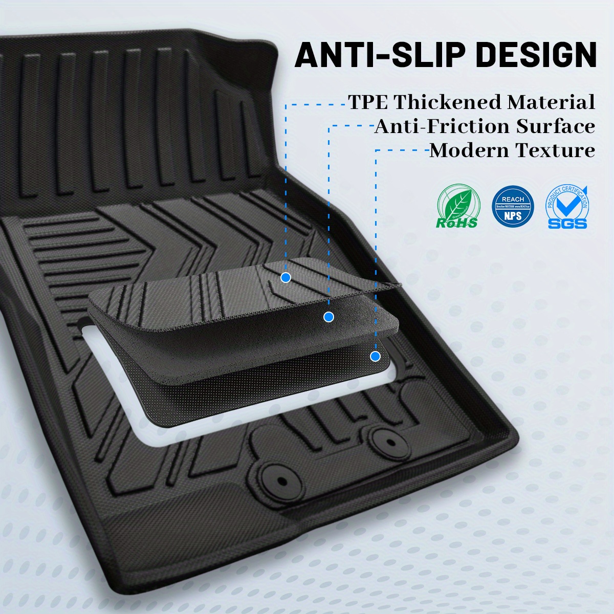 Element Custom-fit premium non-slip rubber floor mats for Vauxhall Astra J  5D 09/2009-2015