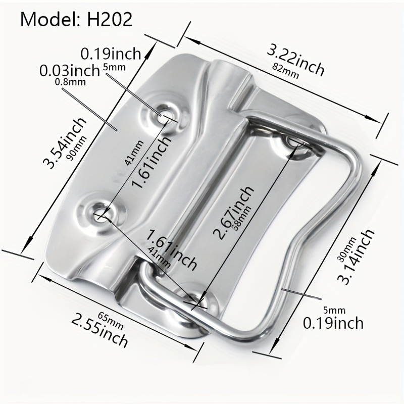 Stainless Steel Handle Wooden Box Tool Box Metal Handle Temu