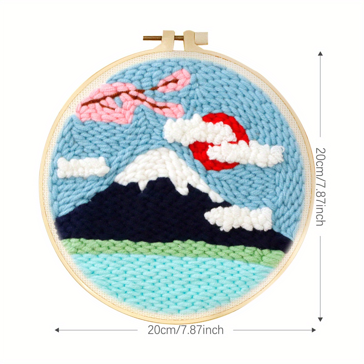 Punch Needle Embroidery Kit with Basic Tools & Soft Yarn - Scenery Pattern